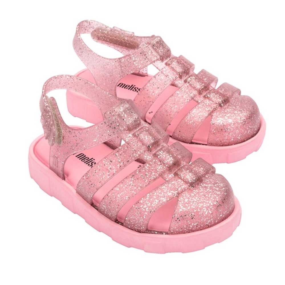 Mini Melissa Megan BB Sparkling Pink Toddler Sandals - Picture 6 of 7